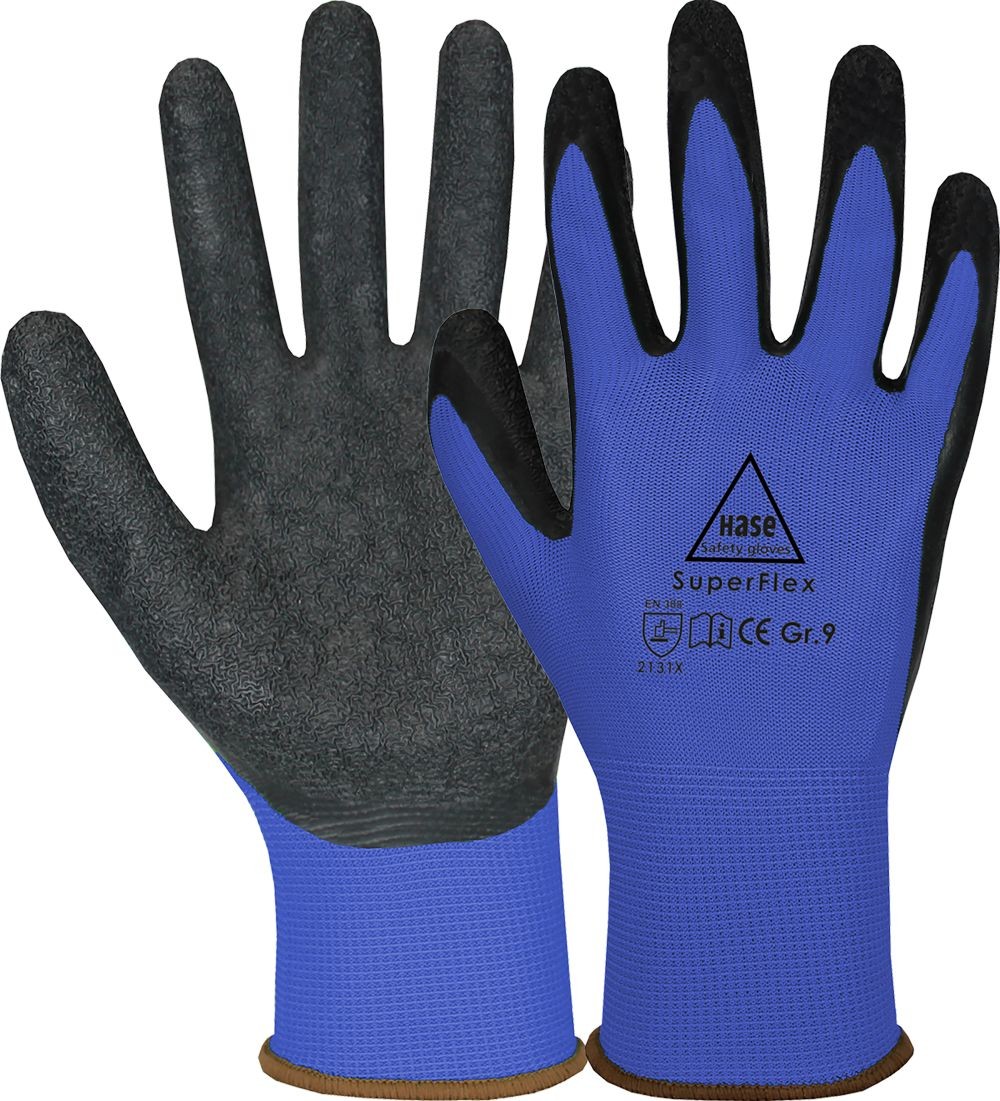 SUPERFLEX BLUE Montagehandschuh Latexschaum/Polyamid Gr. 11