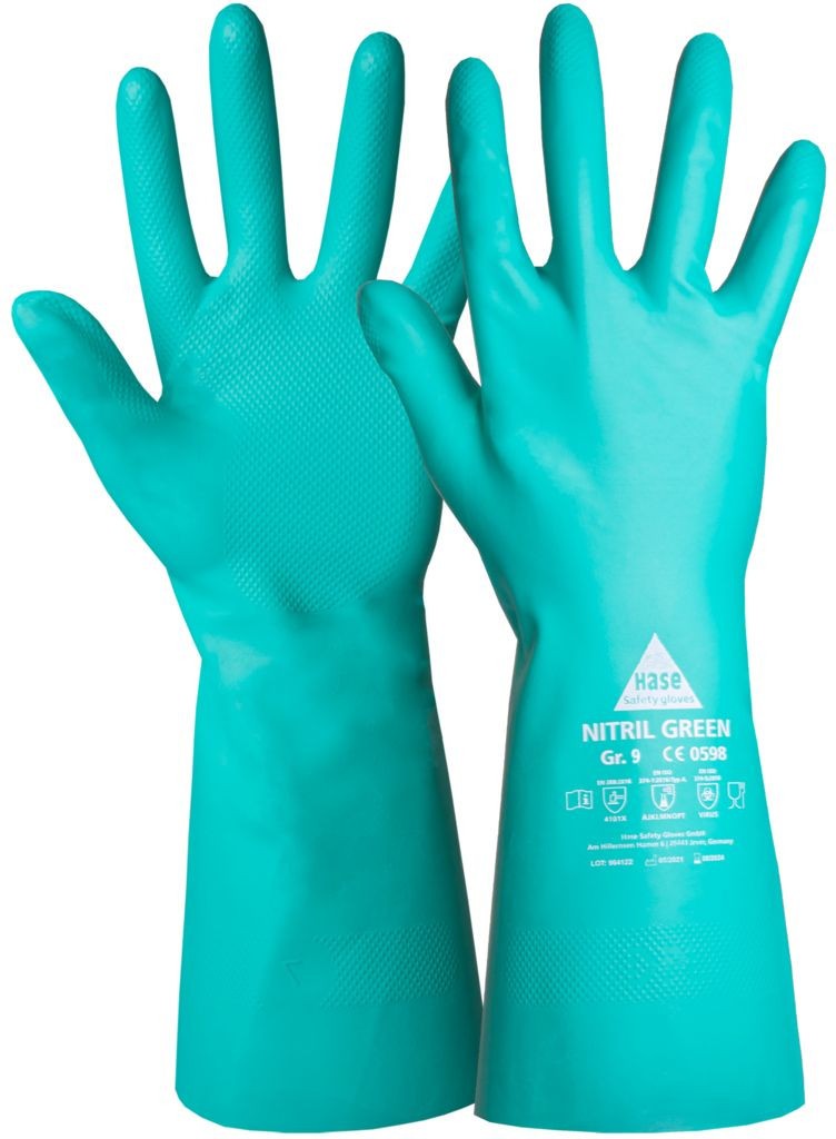 NITRIL GREEN Chemikalienschutzhandschuh  Kat III Gr.08